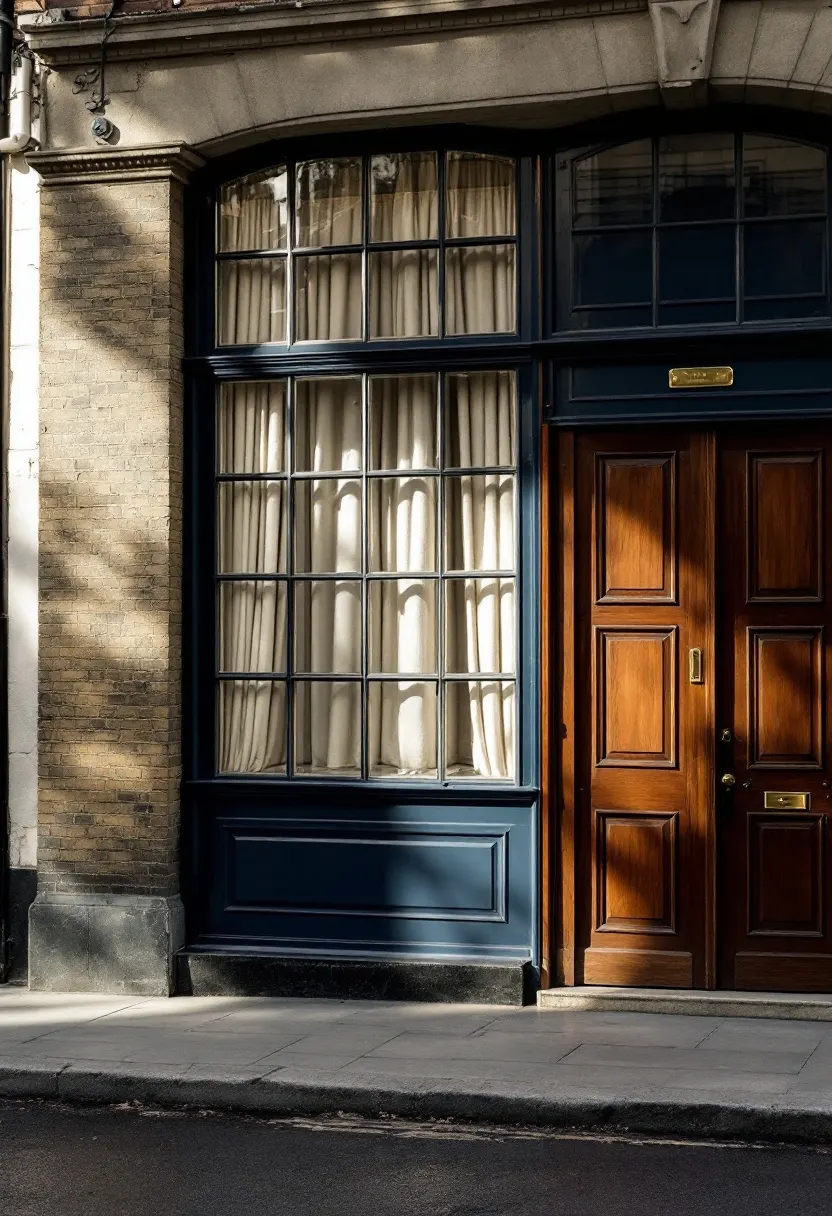 The ink-navy shopfront and heavy timber door of Hinoki House on Tannery Lane
