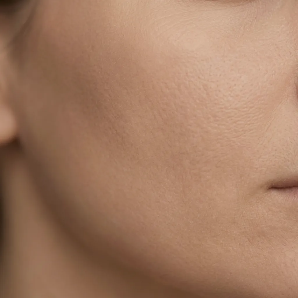 Study crop of skin before a course of treatment