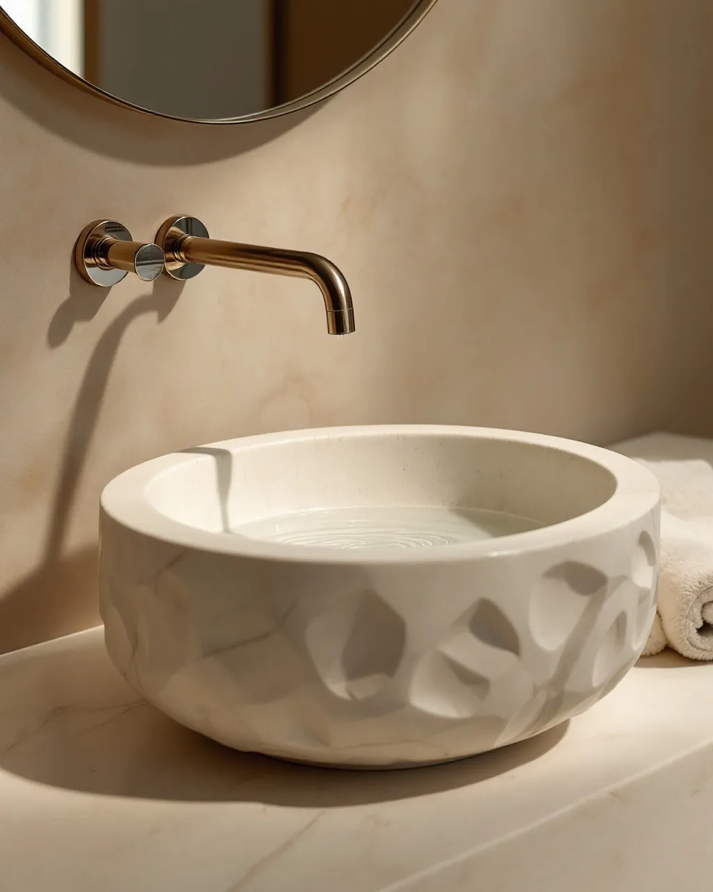 Stone basin at the entrance