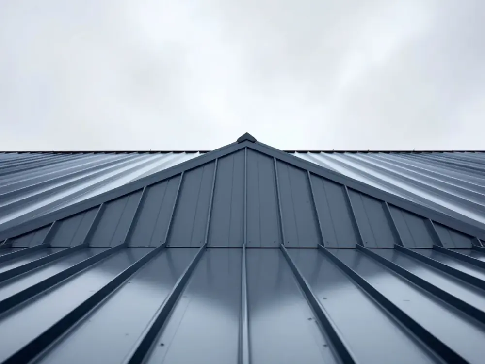 End-of-life metal, workshop re-roof, after restoration