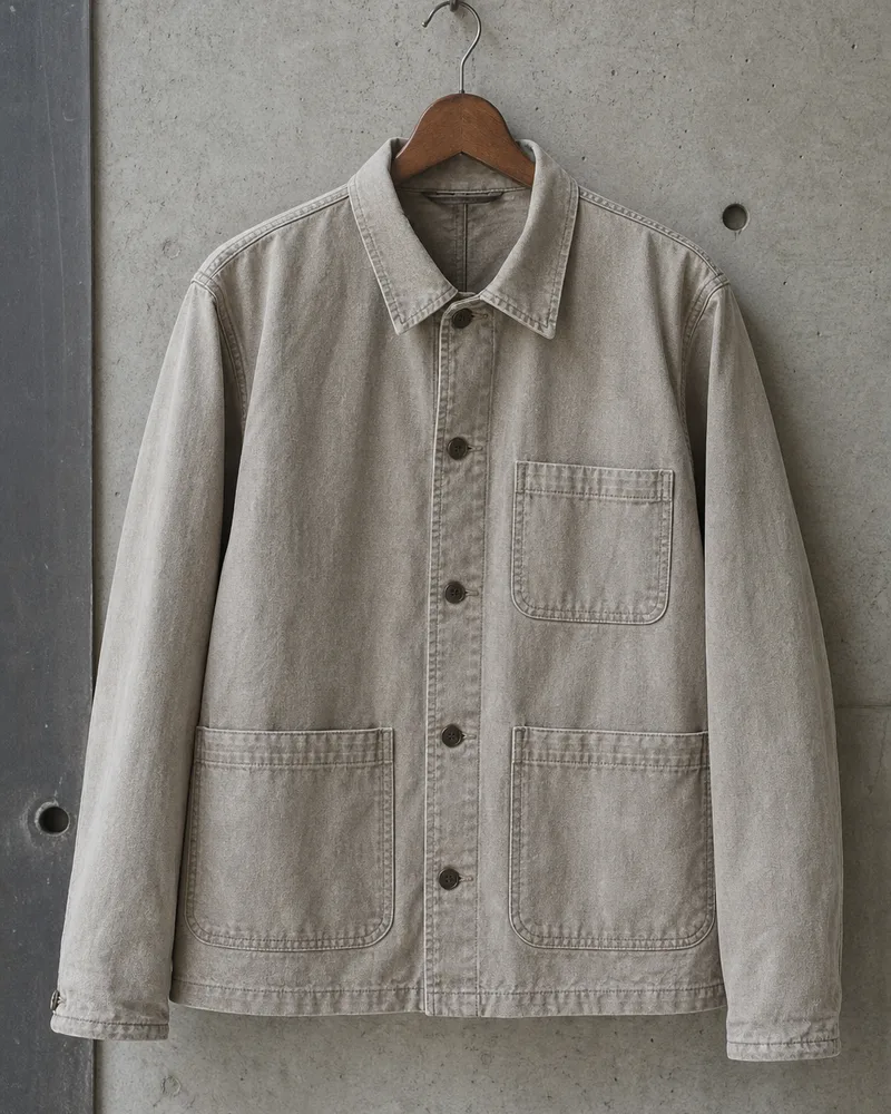 Chore Jacket, faded canvas, mill-end