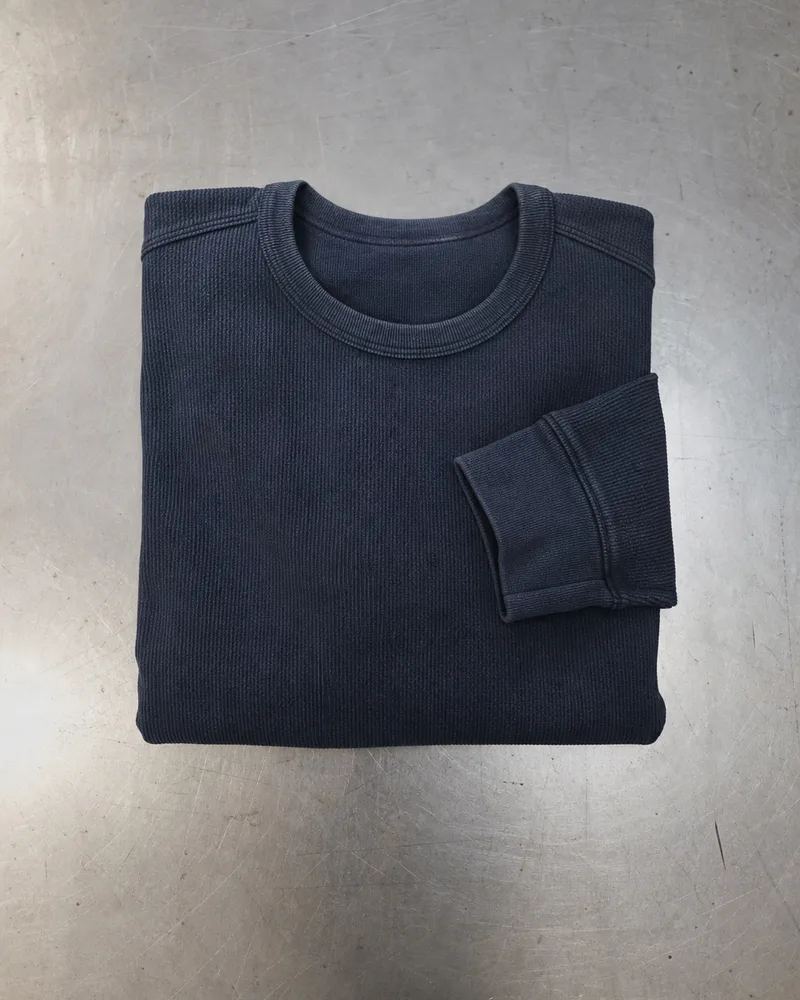 Surplus Longsleeve, slate ribbed cotton
