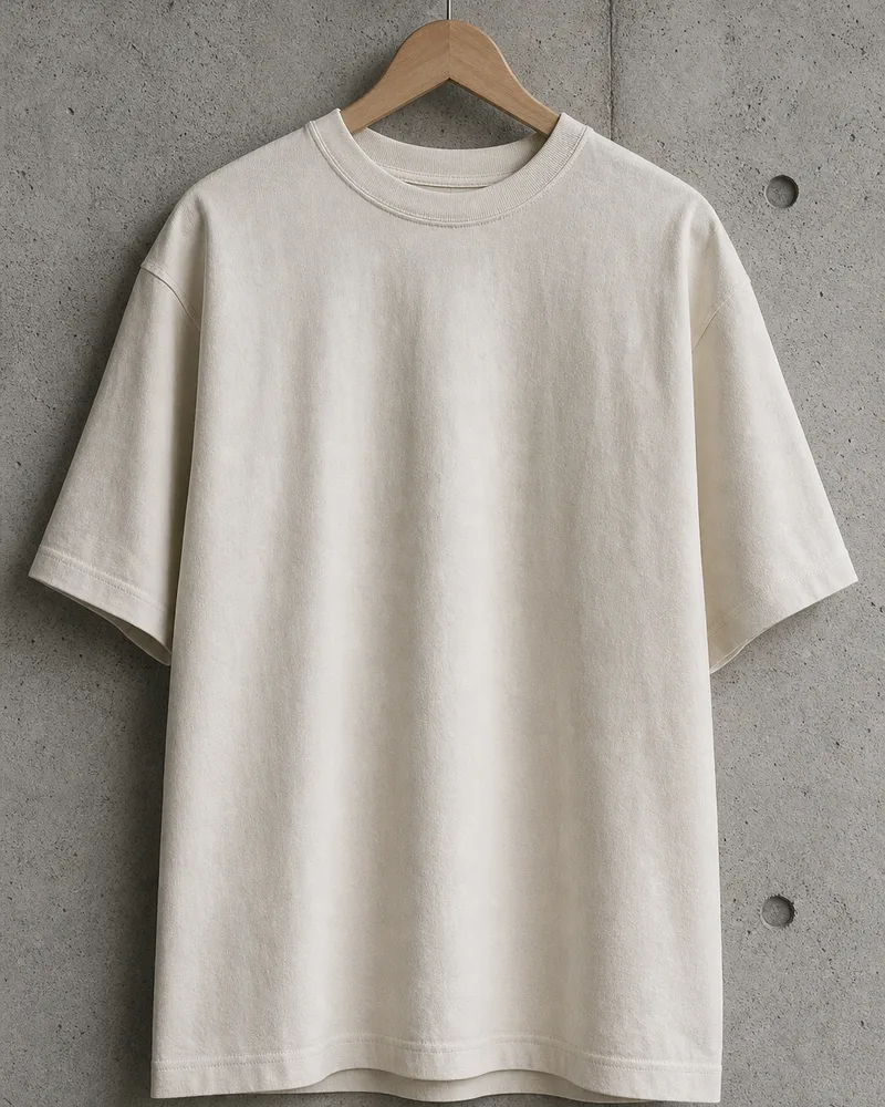 Heavyweight Tee, bone jersey, mill-end
