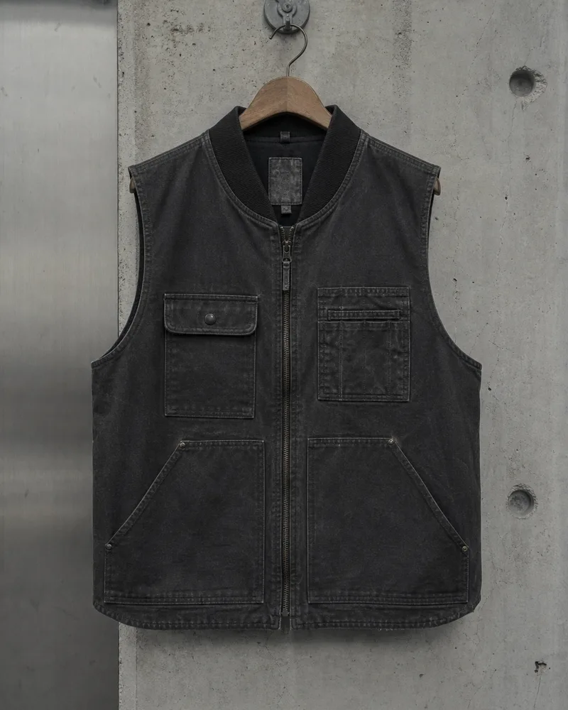 Work Vest, waxed cotton, deadstock