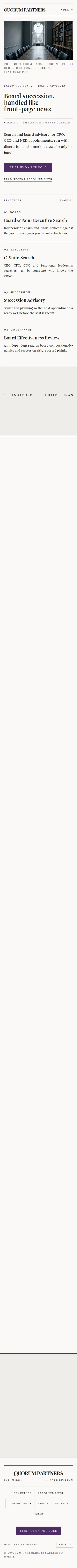 Quorum Partners, a section of the home page