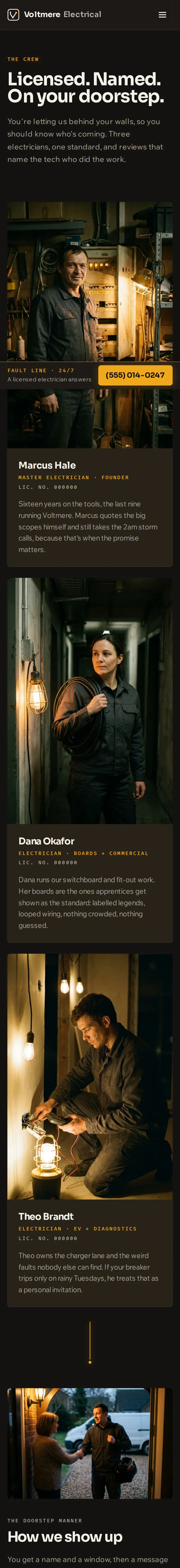 Voltmere Electrical, the The Crew page