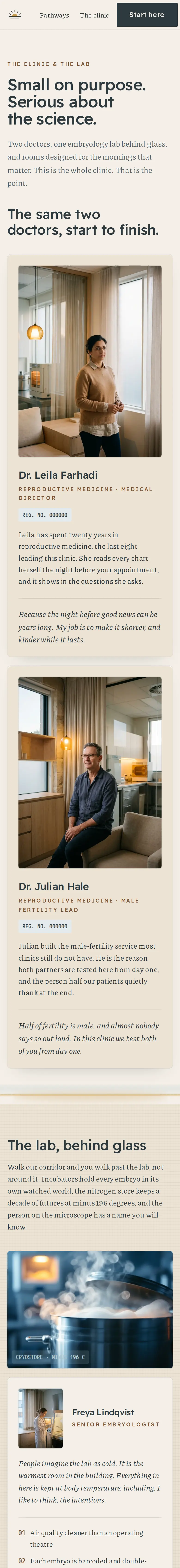 Daybreak Fertility, the The clinic page