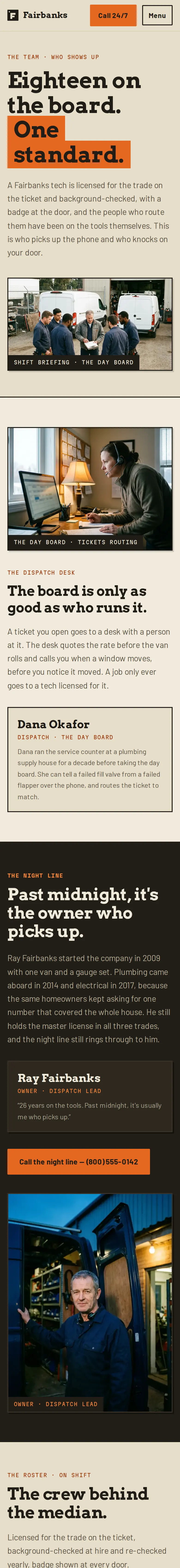 Fairbanks Home Services, the The Crew page
