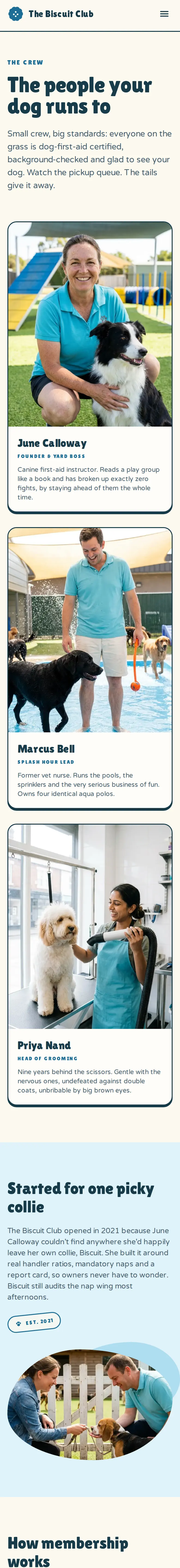 The Biscuit Club, the The Crew page