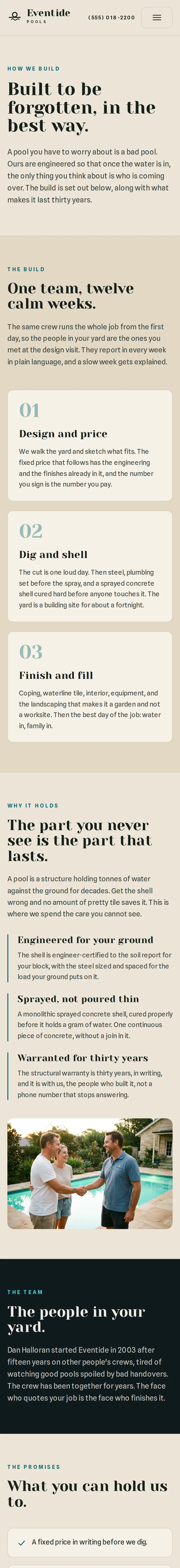 Cut & Fill Pool Co., the How We Build page
