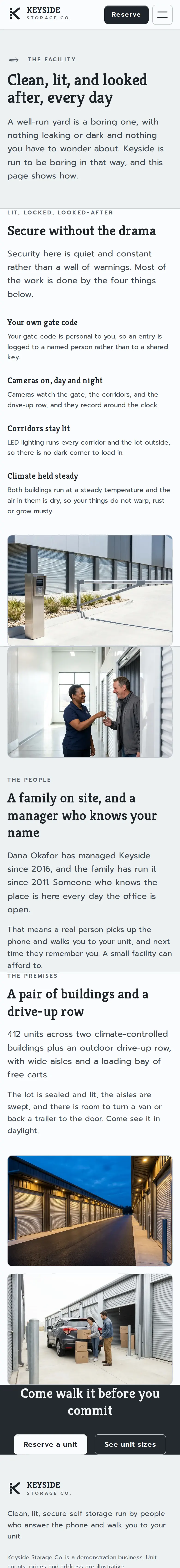 Keyside Storage Co., the The Facility page