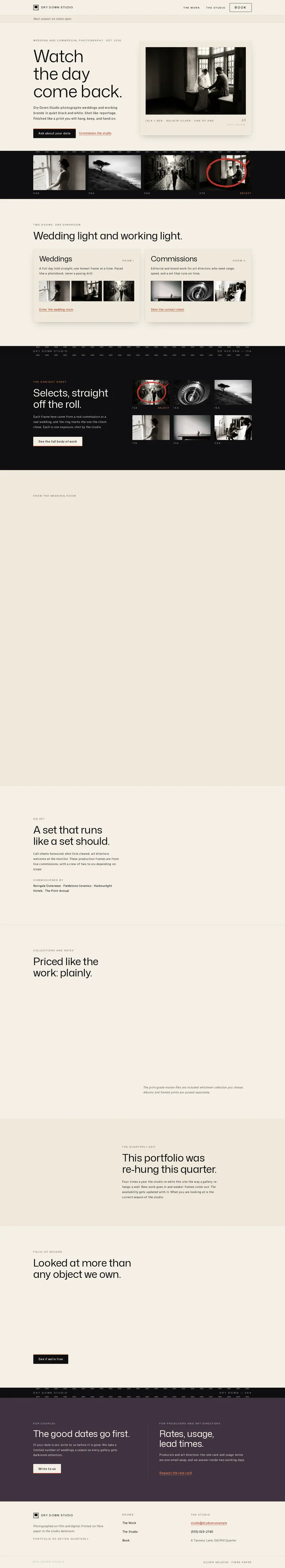 One of our finished templates, the whole home page